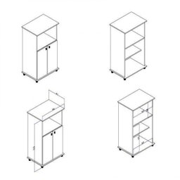 Armário para Forno e Micro-Ondas AM1010 Branco - 2 Armário para Forno e Micro-Ondas AM1010 Branco - 2
