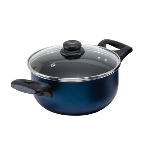 Panela Cacarola Antiaderente Avulsa N16 com Tampa de Vidro Não Gruda