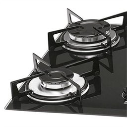 Cooktop 5 Bocas Fischer Elétrico Tripla Chama Vidro Temperado Preto Ébano Bivolt - 2