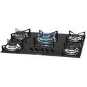 Ver imagem 1 de Cooktop 5 Bocas Fischer Elétrico Tripla Chama Vidro Temperado Preto Ébano Bivolt