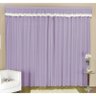 Cortina Camille 2,00m x 1,70m - Tecido Gorgurinho - Lilás - 1