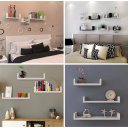 Ver imagem 4 de Kit Completo 3 Nichos para Sala de Estar Prateleira Multiuso Decoração 60x20