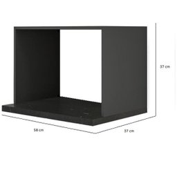 Nicho Microondas 100% Mdf Preto - 3