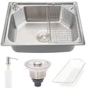 Ver imagem 1 de Cuba Pia Gourmet Luxo Prizi Aço Inox 304 43x57cm Kit Complet