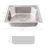 Cuba Pia Gourmet Luxo Prizi Aço Inox 304 43x57cm Kit Complet - 4