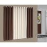 Cortina Perla 3,00m x 2,60m - Tecido Microfibra - Tabaco - 1