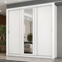 Ver imagem 1 de Guarda-roupa Casal 3 Portas Doha Lux Carraro Ripado