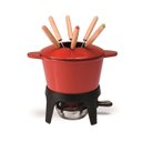 Ver imagem 2 de Conjunto Aparelho Para Fondue em Ferro Fundido - Vermelho