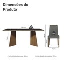 Ver imagem 3 de Conjunto Sala de Jantar Tampo de Madeira 6 Cadeiras Rustic/preto/silver Minsk Madesa