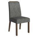 Ver imagem 5 de Conjunto Sala de Jantar Tampo de Madeira 6 Cadeiras Rustic/preto/silver Minsk Madesa