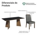 Ver imagem 4 de Conjunto Sala de Jantar Tampo de Madeira 6 Cadeiras Rustic/preto/silver Minsk Madesa
