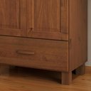 Ver imagem 7 de Guarda Roupa Solteiro 82cm 2 Portas Madeira Maciça Lone Castanho F07 - Mpozenato
