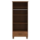 Ver imagem 5 de Guarda Roupa Solteiro 82cm 2 Portas Madeira Maciça Lone Castanho F07 - Mpozenato