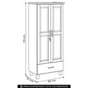 Ver imagem 4 de Guarda Roupa Solteiro 82cm 2 Portas Madeira Maciça Lone Castanho F07 - Mpozenato
