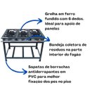 Ver imagem 3 de Fogão Industrial 6 Bocas Alta Pressão P5 com