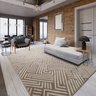 Tapete Sofisticado Sala / Quarto Renaissance Vereda Taupe 35 - Tamanho 150 X 200 Cm - Geométrio - J - 2