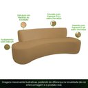 Ver imagem 3 de Sofá Orgânico 3 Lugares 210cm Mônaco Bouclé Camel Claro - Nexta Casa