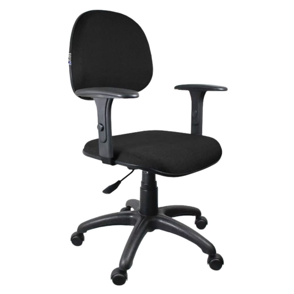 Cadeira de escritório secretária executiva giratória Invicta Office com estofado em tecido e com bra - 2