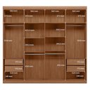 Ver imagem 4 de Guarda Roupa Casal com Cômoda Master New 8 Portas de Bater 4 Gavetas MDP Jatobá Acetinado Santos