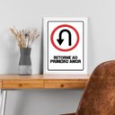 Ver imagem 2 de Quadro Retorne Ao Primeiro Amor 24x18cm - com Vidro:moldura Preta