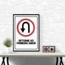 Ver imagem 1 de Quadro Retorne Ao Primeiro Amor 24x18cm - com Vidro:moldura Preta