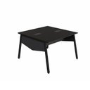 Ver imagem 1 de Mesa Escritório Plataforma 2 Pessoas 135cm com Tampo Chanfrado Industrial Executive Preto