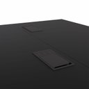 Ver imagem 7 de Mesa Escritório Plataforma 2 Pessoas 135cm com Tampo Chanfrado Industrial Executive Preto