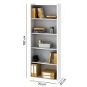 Ver imagem 3 de Estante para Livros 4 Prateleiras 70cmx182cm ESM201 Retrô 