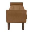 Ver imagem 6 de Puff Recamier Calçadeira 160cm Base Madeira Neville P02 Sintético Caramelo - Mpozenato