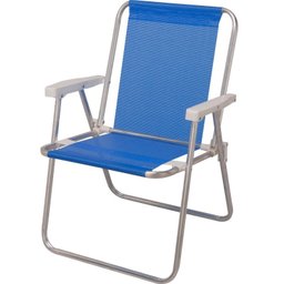 Cadeira Alta Alumínio Sannet Azul Mor - 1