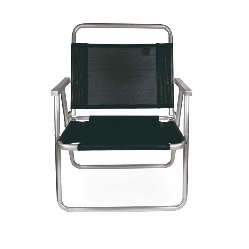 Cadeira de Praia Dobrável Oversize Alumínio 2153 Preta - Mor