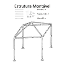 Ver imagem 4 de Tenda Gazebo Mor Rafia Branca 2,40x3 Metros Estrutura em Aço