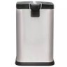 Lixeira Quadrada a Pedal 20 Litros Linha Jaspe Aço Inox - Mor - 4