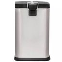 Ver imagem 4 de Lixeira Quadrada a Pedal 20 Litros Linha Jaspe Aço Inox - Mor