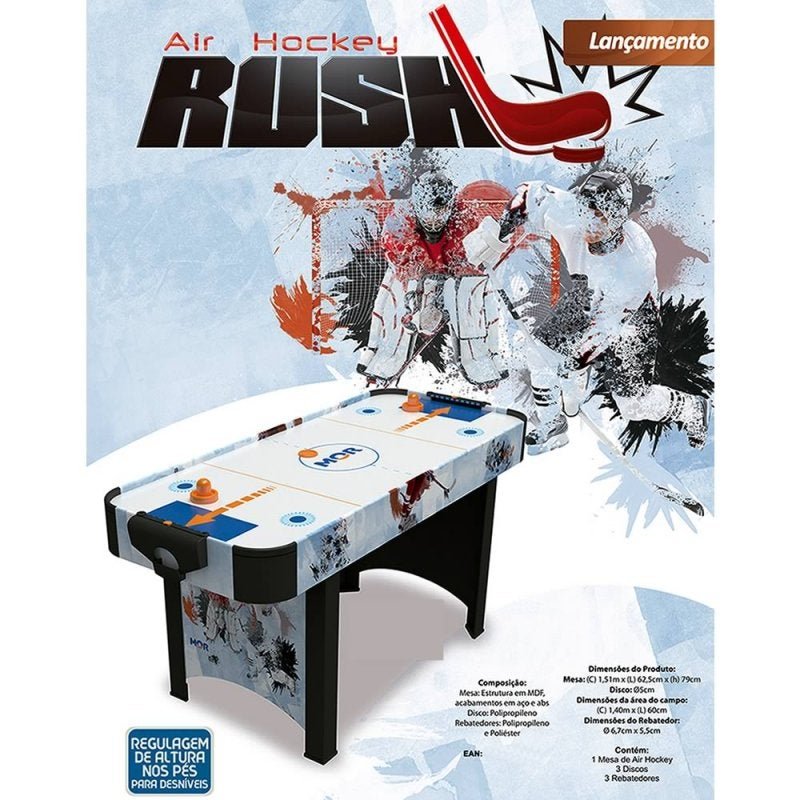 MESA DE JOGO AIR HOCKEY RUSH MOR 005374