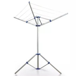 Varal De Chão Giratório Parabólico Alumínio Com Base - Mor - 4 Varal De Chão Giratório Parabólico Alumínio Com Base - Mor - 4