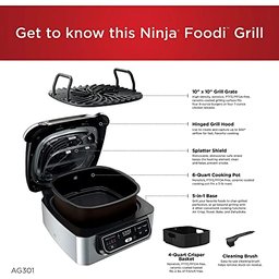 Ninja Ag301 Grill 5 em 1 com Air Fry - Programável - 4