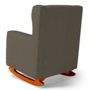 Ver imagem 3 de Poltrona de Amamentação e Descanso Zoe com Base Balanço e Puff Linho Cacau - Desk Design