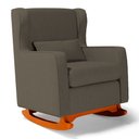 Ver mais imagens de Poltrona de Amamentação e Descanso Zoe com Base Balanço e Puff Linho Cacau - Desk Design