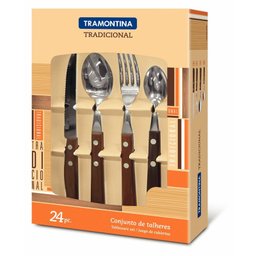 Faqueiro com 24 Peças - Tradicional - Tramontina - 1 Faqueiro com 24 Peças - Tradicional - Tramontina - 1