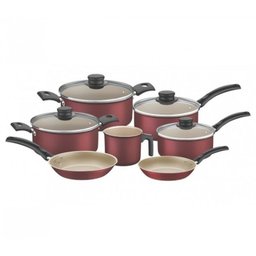 Jogo de Panelas Aluminio 7 Peças Turim Vermelho Tramontina - 1