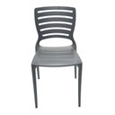 Ver imagem 2 de Cadeira Sofia com Encosto Vazado Grafite