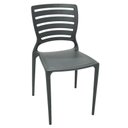 Ver imagem 1 de Cadeira Sofia com Encosto Vazado Grafite