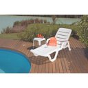 Ver imagem 4 de Espreguiçadeira Reclinável Praia/Piscina Branca Leblon - Tramontina