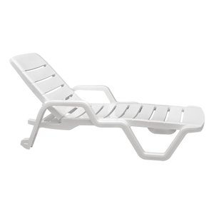 Espreguiçadeira Reclinável Praia/Piscina Branca Leblon - Tramontina