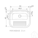 Ver imagem 5 de Tanque Tramontina em Inox Acetinado 50x40cm