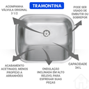 Ver imagem 2 de Tanque Tramontina em Inox Acetinado 50x40cm