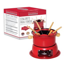 CONJUNTO DE FONDUE LUCERNA VERMELHO 11 PECAS HAUSKRAFT - 2