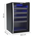 Ver imagem 4 de ADEGA PIUBELLA 100 PARA 24 GARRAFAS PRETO 127 V