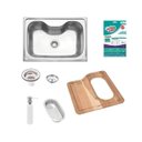 Ver imagem 1 de Cuba de Sobrepor Morgana Tramontina Acetinada 69x49cm 93806/102